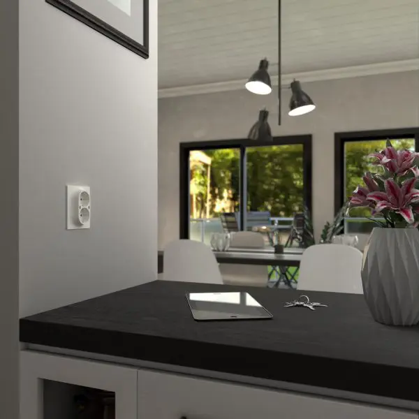 Dobbel stikkontakt m/ USB-C lader - Bilde 3
